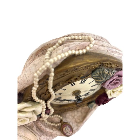 Figi Graphics Boudoir Reflection Vintage 1996 Victorian Clock Resin 1AA Battery - Picture 5 of 17